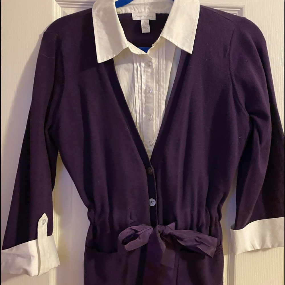 Charter Club sweater blouse size large
